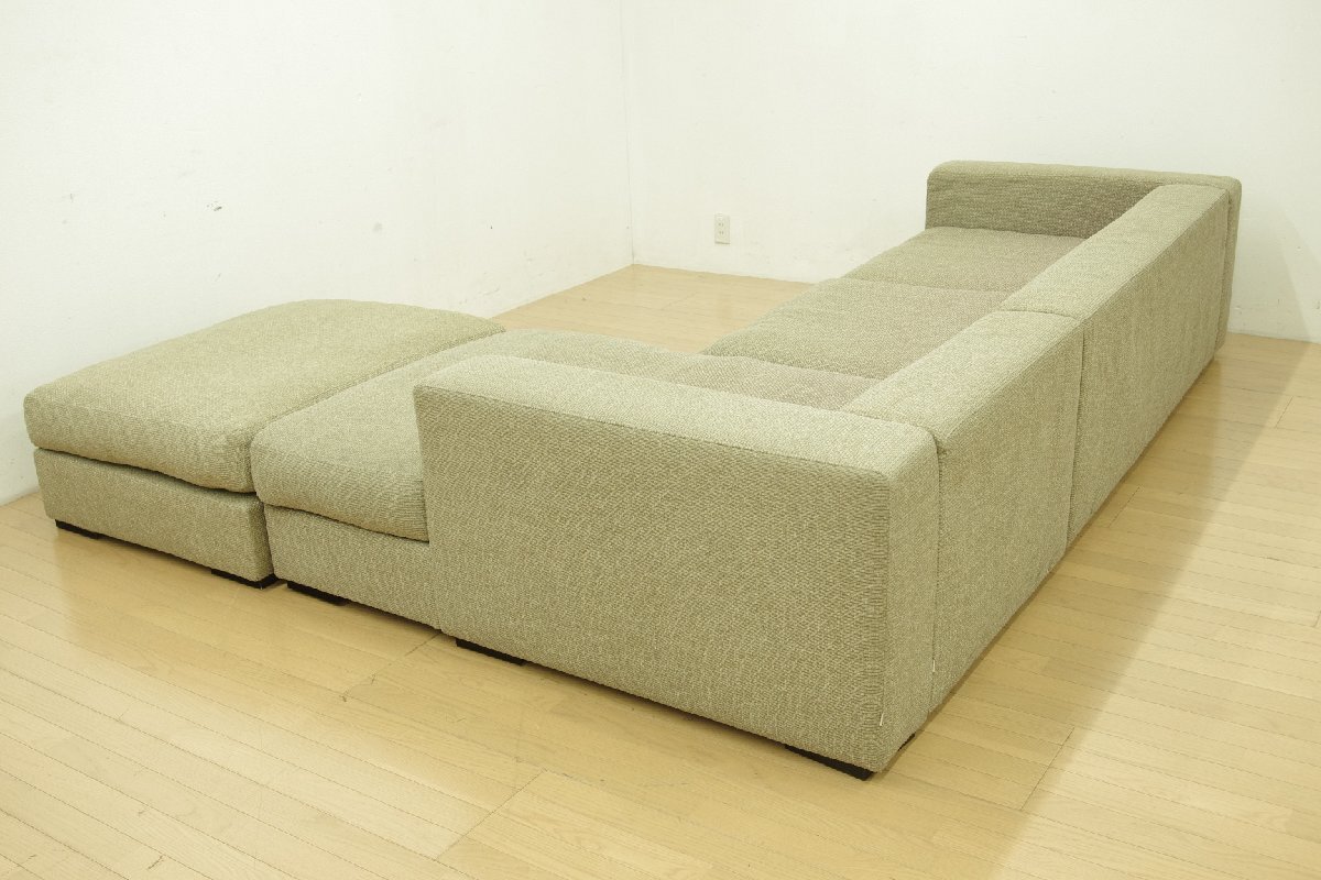 ボーコンセプト BoConcept セノーバ Cenova 3人掛けカウチソファ オットマン付き ファブリック 3P トリプルソファ L字 北歐 モダン