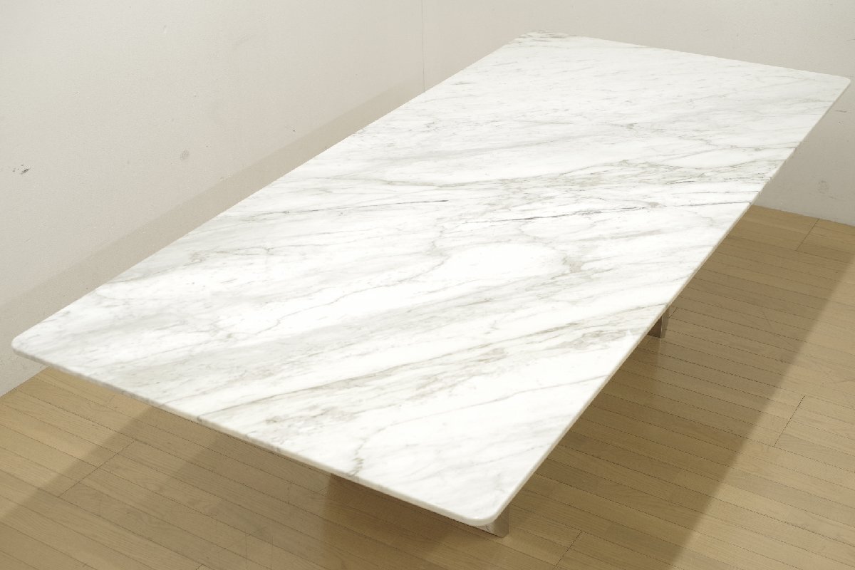 Minotti ミノッティ WEDGE ウェッジ CALACATTA MARBLE TOP カラカッタマーベル ダイニングテーブル 4～6人用 大理石天板 モダン イタリア制