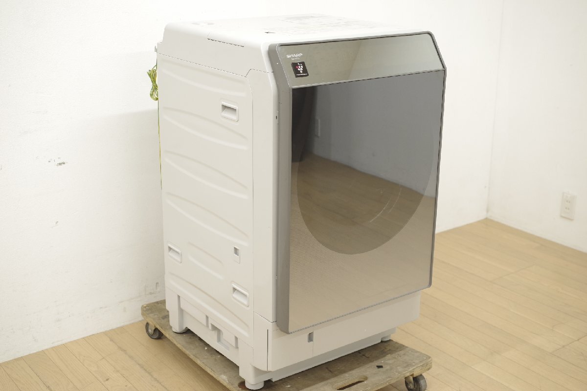 SHARP sharp барабанного типа стиральная машина ES-W111-SL стирка 11kg/ сухой 6kg 2019 год производства левый открытие серый жидкокристаллический сенсорная панель смартфон синхронизированный разборка чистка settled 