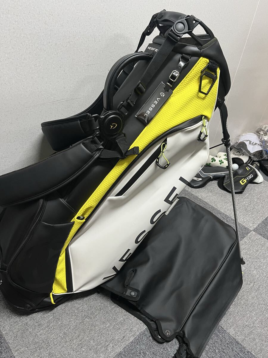 送料無料 希少 激安 ベゼル VESSEL Player 3.0 Stand CITRIN ダブルショルダー スタンド キャディバッグ_画像1