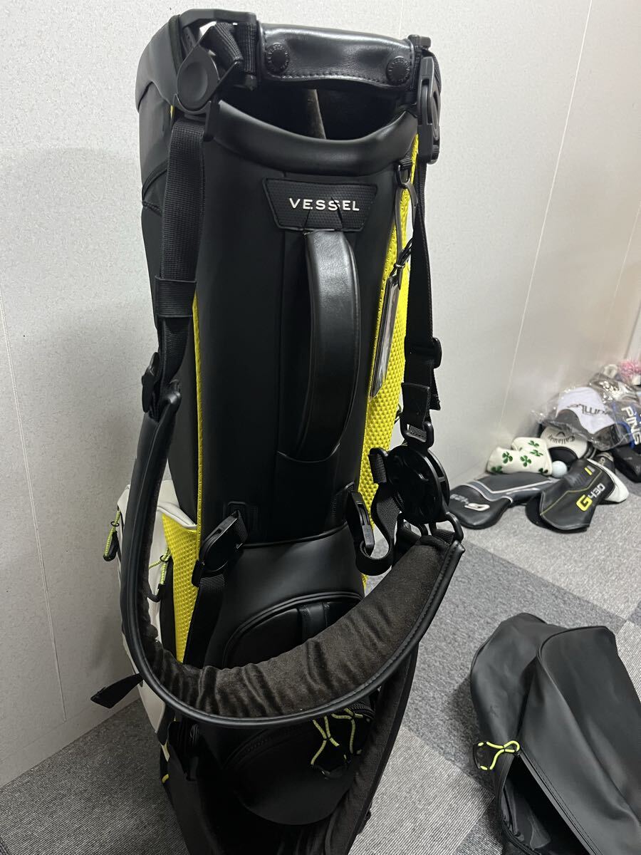 送料無料 希少 激安 ベゼル VESSEL Player 3.0 Stand CITRIN ダブルショルダー スタンド キャディバッグ_画像5