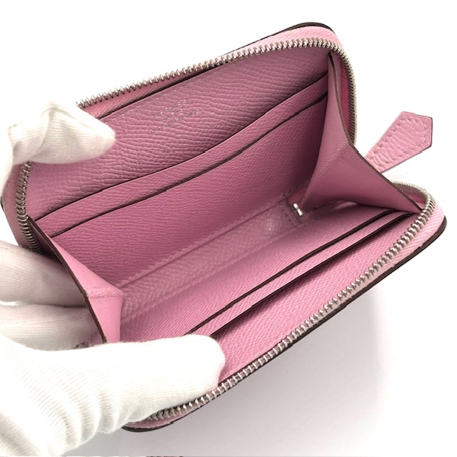 極美品 エルメス アザップミニ ヴォーエプソン ケース シルバー金具 極美品 エルメス アザップ ミニ ヴォーエプソン コインケース