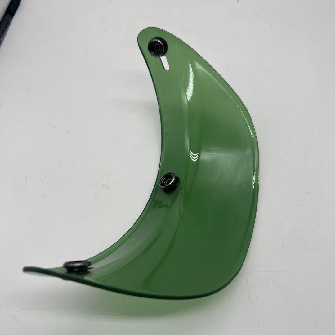 汎用 3點(diǎn)ボタン オートバイ ヘルメット バイザー クリアグリーン レトロ　送料無料（ビンテージ　Bell　BUCO?。樱龋希牛伞。恚铮簦铮场。? bimg=