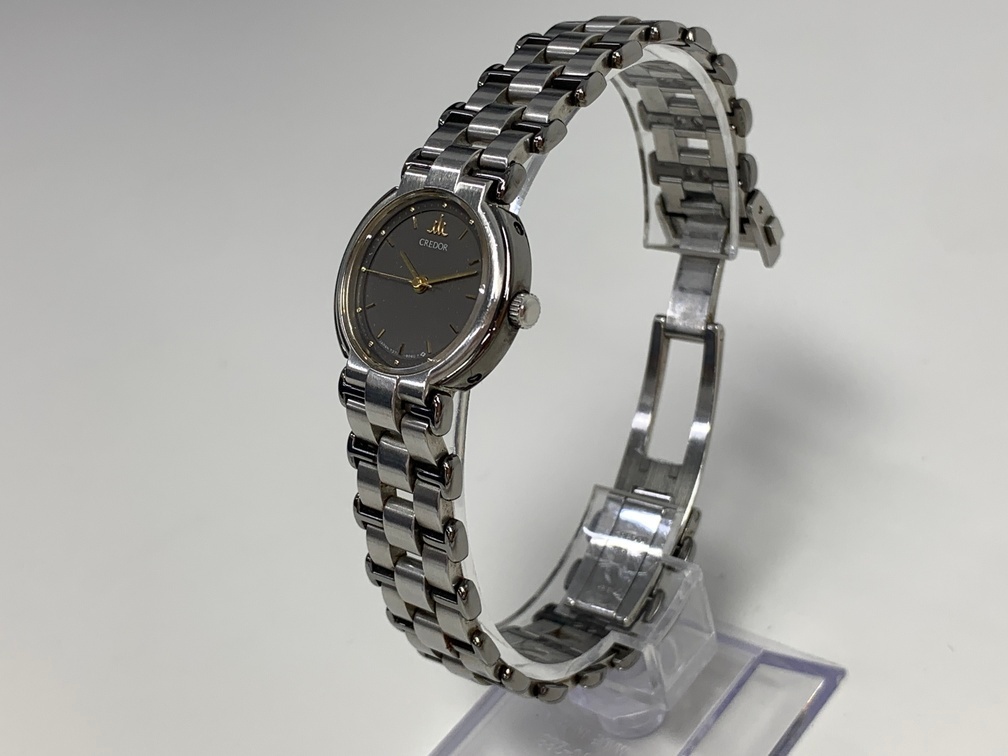 CREDOR Credor женский кварц 3 стрелки аналог наручные часы корпус только * тестер реакция иметь [ б/у ]MINOY32422GI