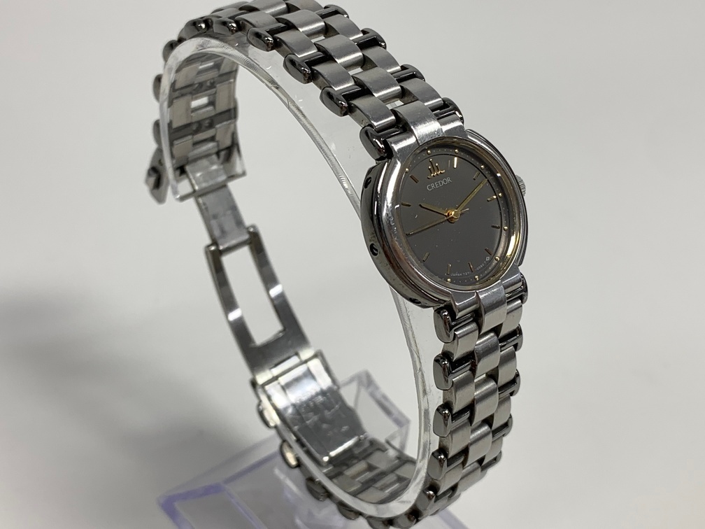 CREDOR Credor женский кварц 3 стрелки аналог наручные часы корпус только * тестер реакция иметь [ б/у ]MINOY32422GI