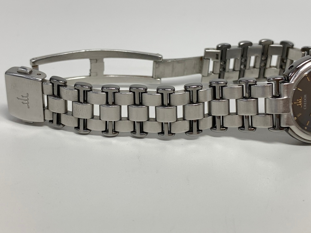 CREDOR Credor женский кварц 3 стрелки аналог наручные часы корпус только * тестер реакция иметь [ б/у ]MINOY32422GI