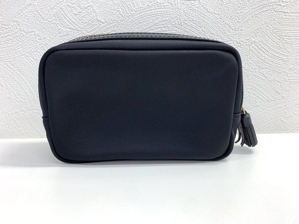 アニヤハインドマーチ ANYA HINDMARCH ポーチ ブラック(BLACK) 【中古】 メイクポーチ 保存袋付き 小物入れ GIN54437_画像4