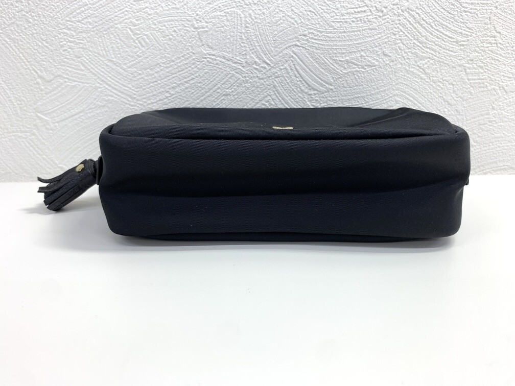 アニヤハインドマーチ ANYA HINDMARCH ポーチ ブラック(BLACK) 【中古】 メイクポーチ 保存袋付き 小物入れ GIN54437_画像5
