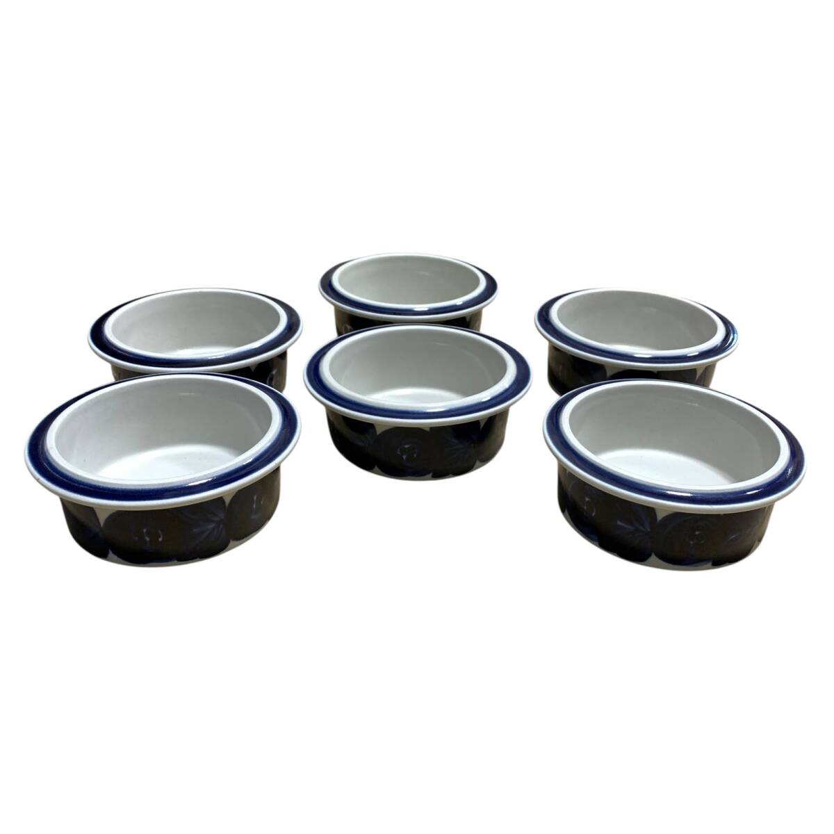 ◆中古品◆ ARABIA アラビア Anemone アネモネ ボウル ココット 6個セット 深皿 食器 北欧食器 kyP18152N_画像1