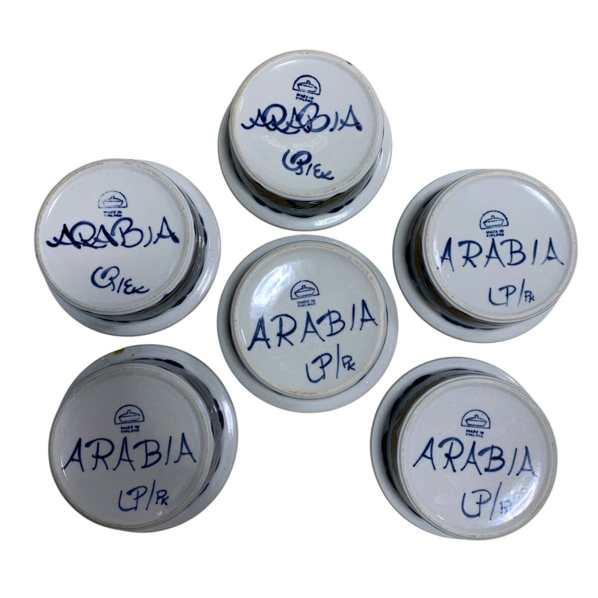 ◆中古品◆ ARABIA アラビア Anemone アネモネ ボウル ココット 6個セット 深皿 食器 北欧食器 kyP18152N_画像7