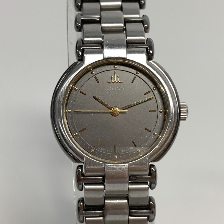 CREDOR Credor женский кварц 3 стрелки аналог наручные часы корпус только * тестер реакция иметь [ б/у ]MINOY32422GI