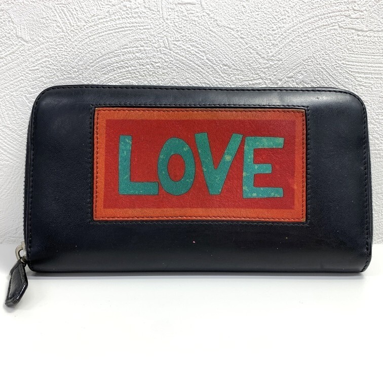 FENDI フェンディ ボキャブラリー LOVE 長財布 【中古】 ブランド 小物 箱付き ラウンドファスナー ウォレット GIN54595_画像2