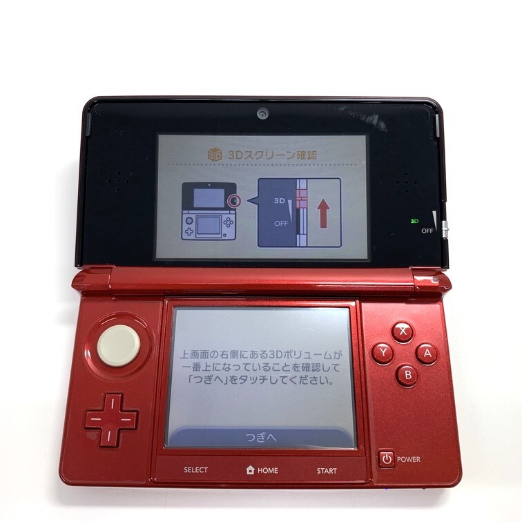 Nintendo ニンテンドー 3DS フレアレッド 本體 CTR-001 【中古?初期化済み】 箱付き ゲーム AEN10373GI