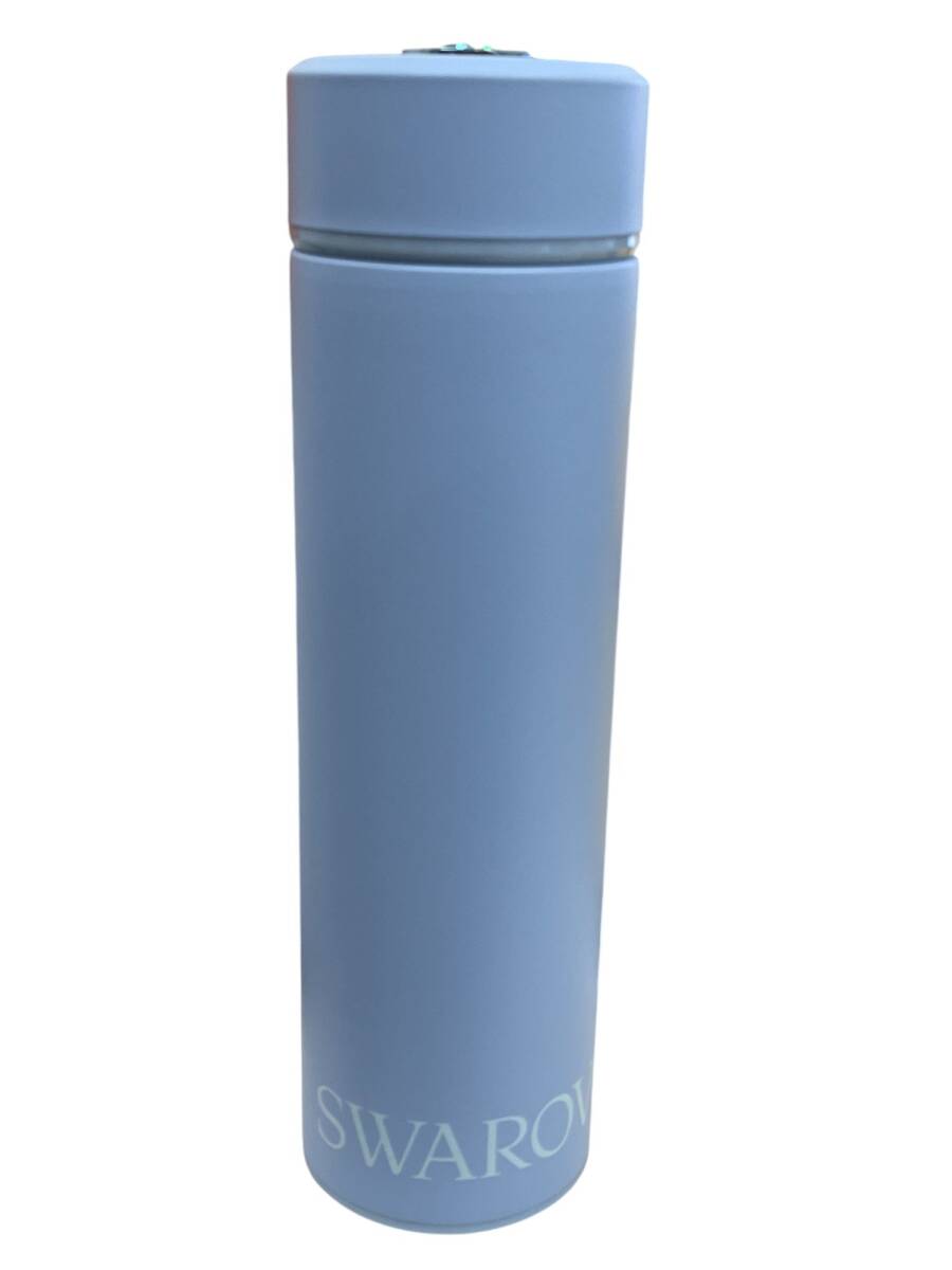 [ не использовался ] SWAROVSKI Swarovski высокий стакан фляжка 450ml бледно-голубой теплоизоляция STG3496