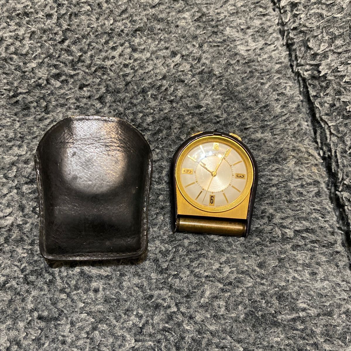 1円スタート ジャガールクルト メモボックス トラベルウォッチ アラームウォッチ 希少 レア ヴィンテージ アンティーク ゴールド 手巻き