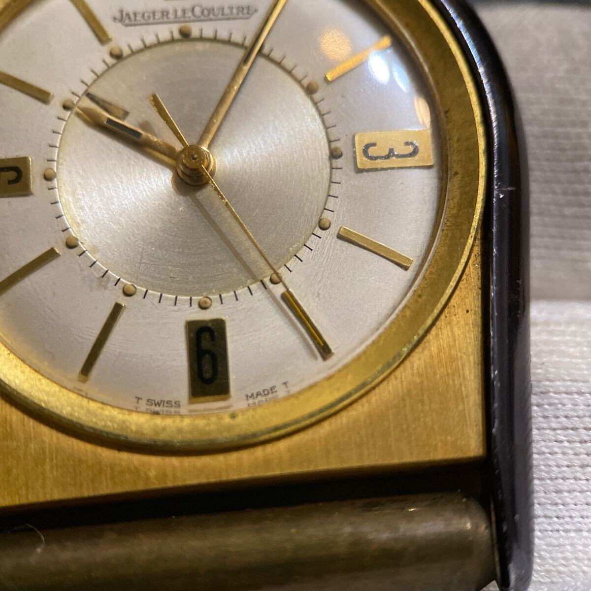 1円スタート ジャガールクルト メモボックス トラベルウォッチ アラームウォッチ 希少 レア ヴィンテージ アンティーク ゴールド 手巻き