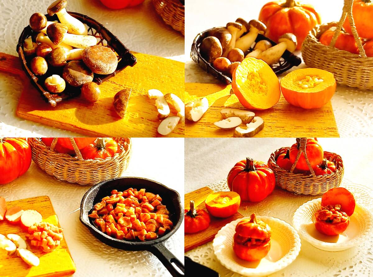 NARUMI 洋食器コレクション シルキーホワイト オーバルプレート 2枚セット おまけ付● バスケット ハロウィン料理 ● ミニチュア ガチャ_画像5