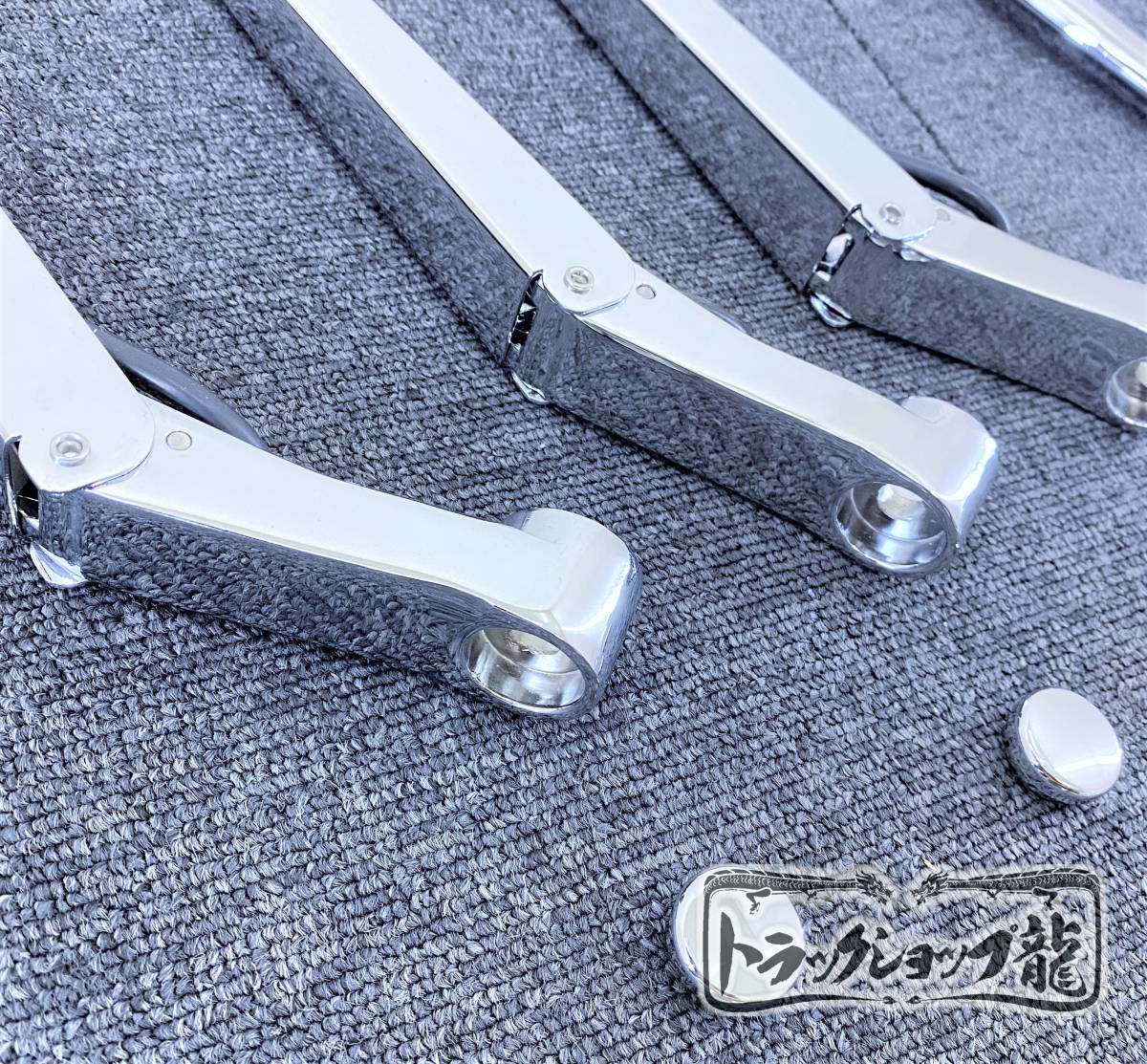 メッキ ワイパーアーム&ブレードセット メッキキャップ付き エアロタイプ 日野 グランドプロフィア エアループプロフィア H0059S_画像4