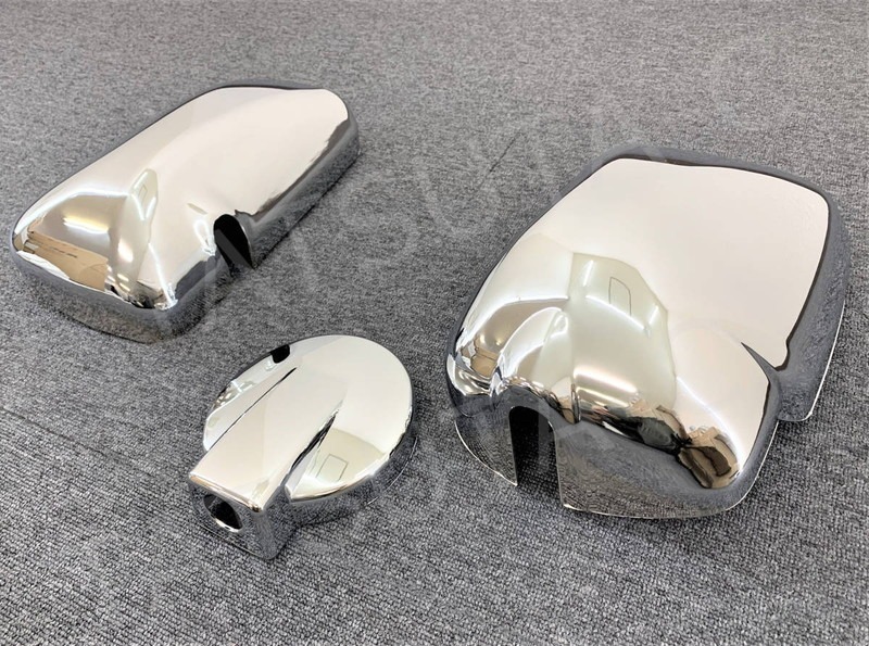 日野 エアループ デュトロ メッキ ミラーカバー 左右 3點セット 丸ミラー 140φ デコトラ G0304T