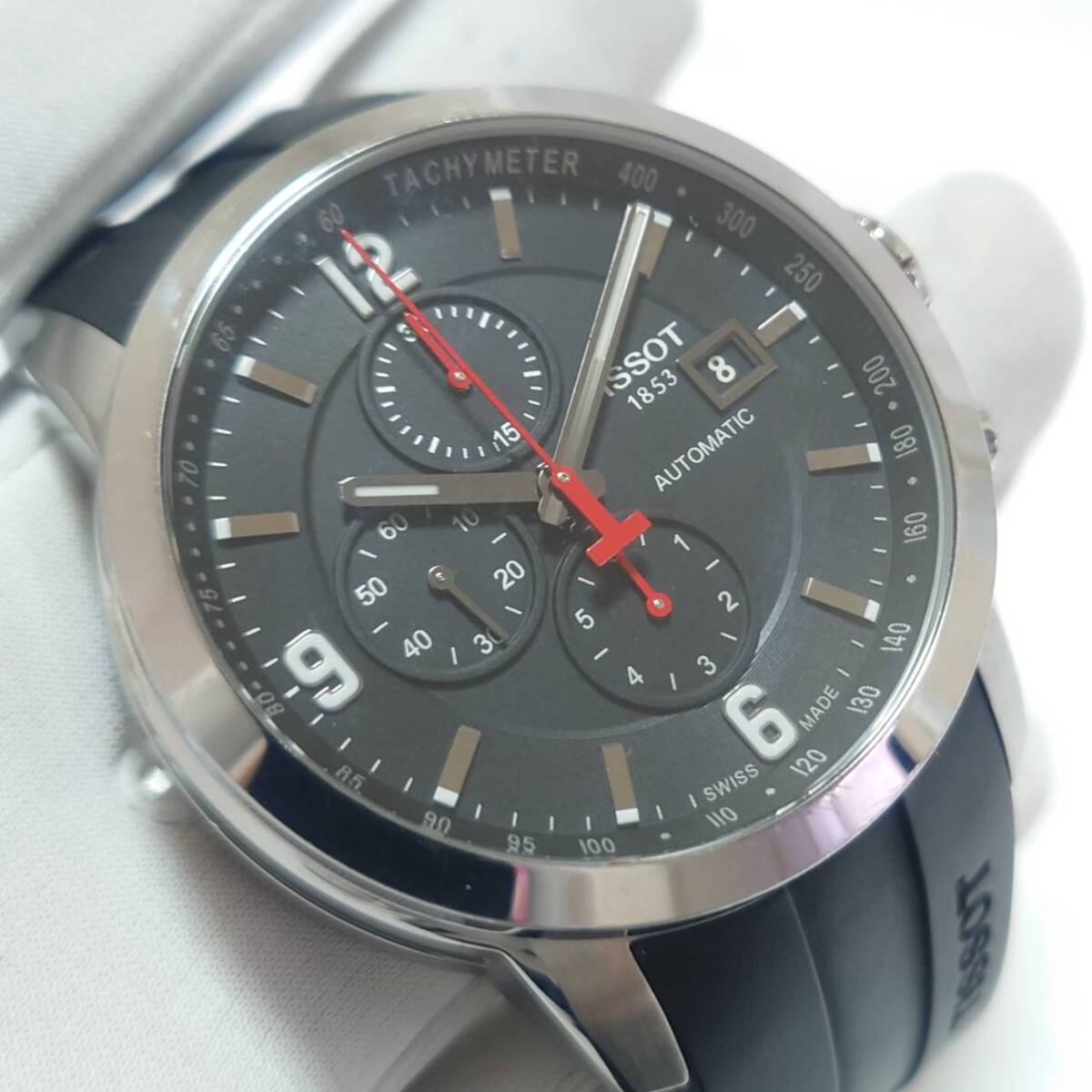 【1円スタート!!】ティソ TISSOT T055427A 自動巻き メンズ 腕時計 訳あり 裏スケルトン シースルーバッグ