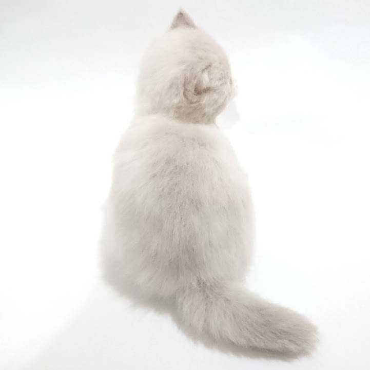 LocoMocoNeco 羊毛フェルト 貓 ラグドールの子貓 ハンドメイド リアル ドール インテリア ろこもこねこ