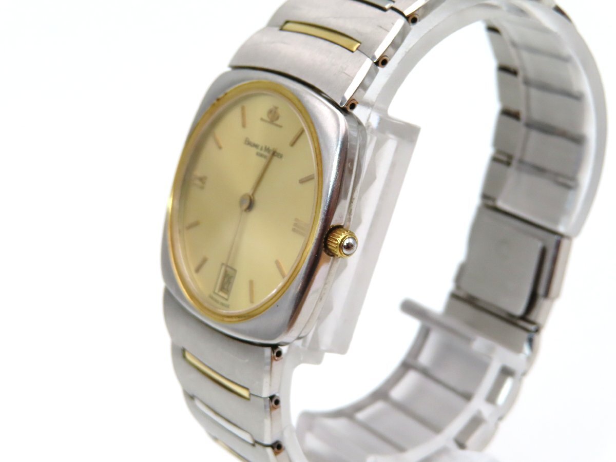 1円 ボーム＆メルシェ 5753.038 SS/YG シャンパン文字盤 レディース 稼働 QZ コマ4 26008 NP_画像3