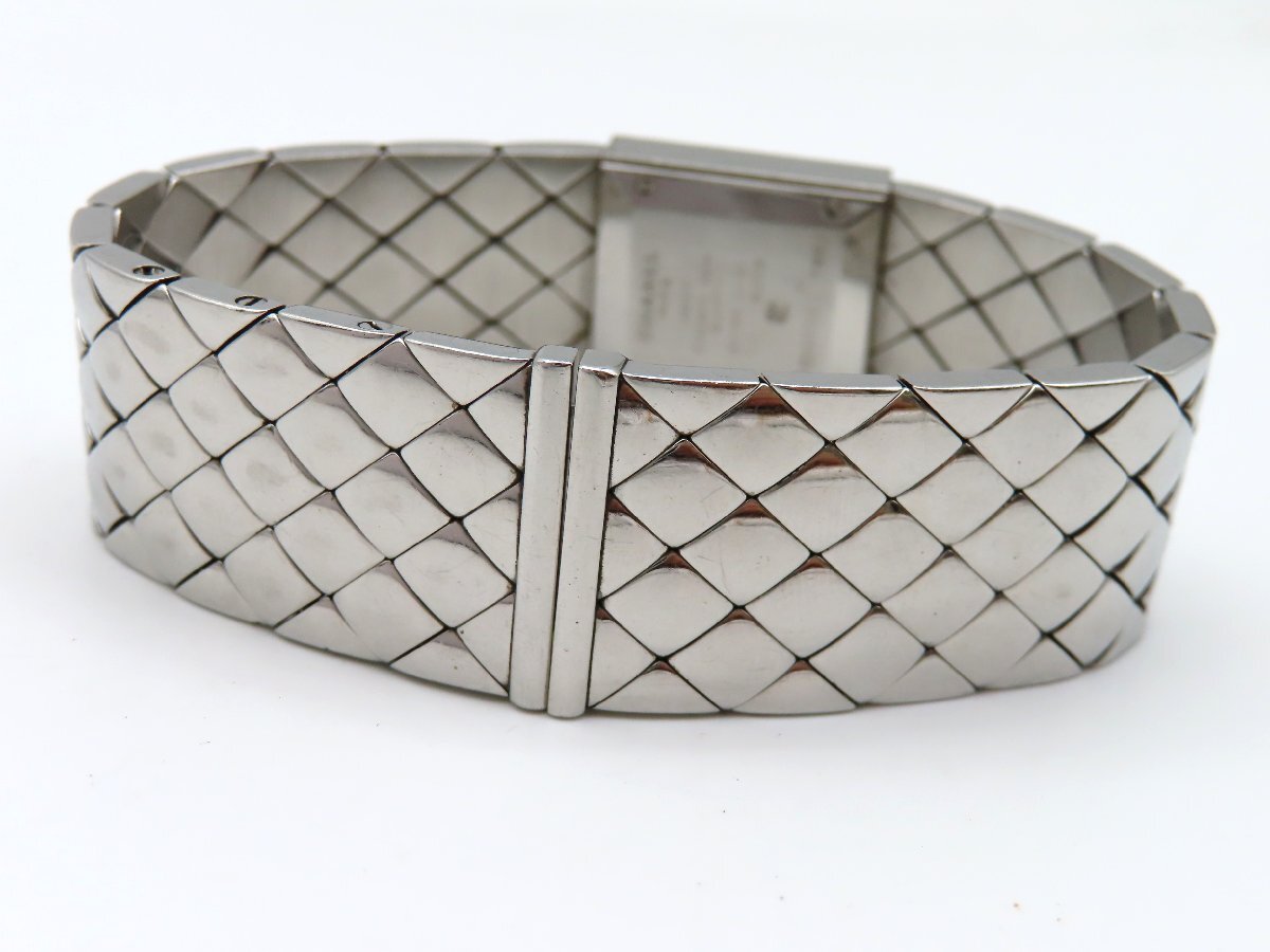 1円 シャネル マトラッセ　ダイヤベゼル SS ブラック文字盤 レディース 稼働 QZ 25892 KKRE