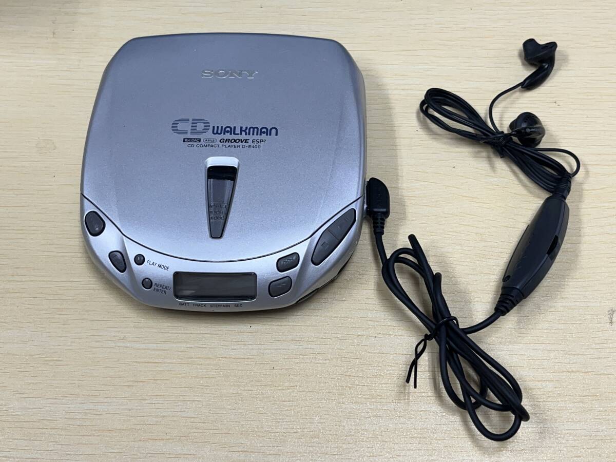 SONY CDウォークマン D-E400 正常動作品。どんなに揺らしても音飛びしない!スゴイ!!