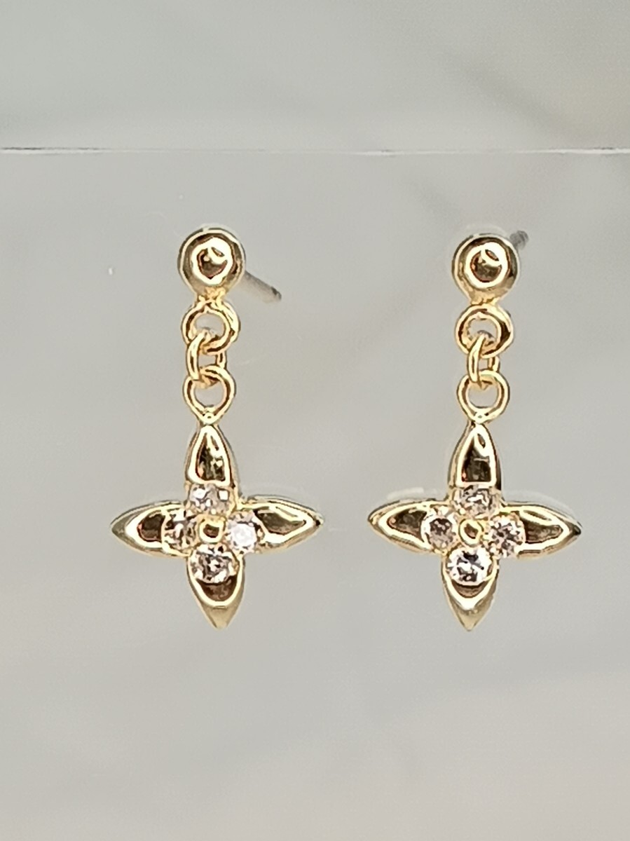 ☆★k18yg★☆天然ダイヤ.12ct☆ピアス☆18