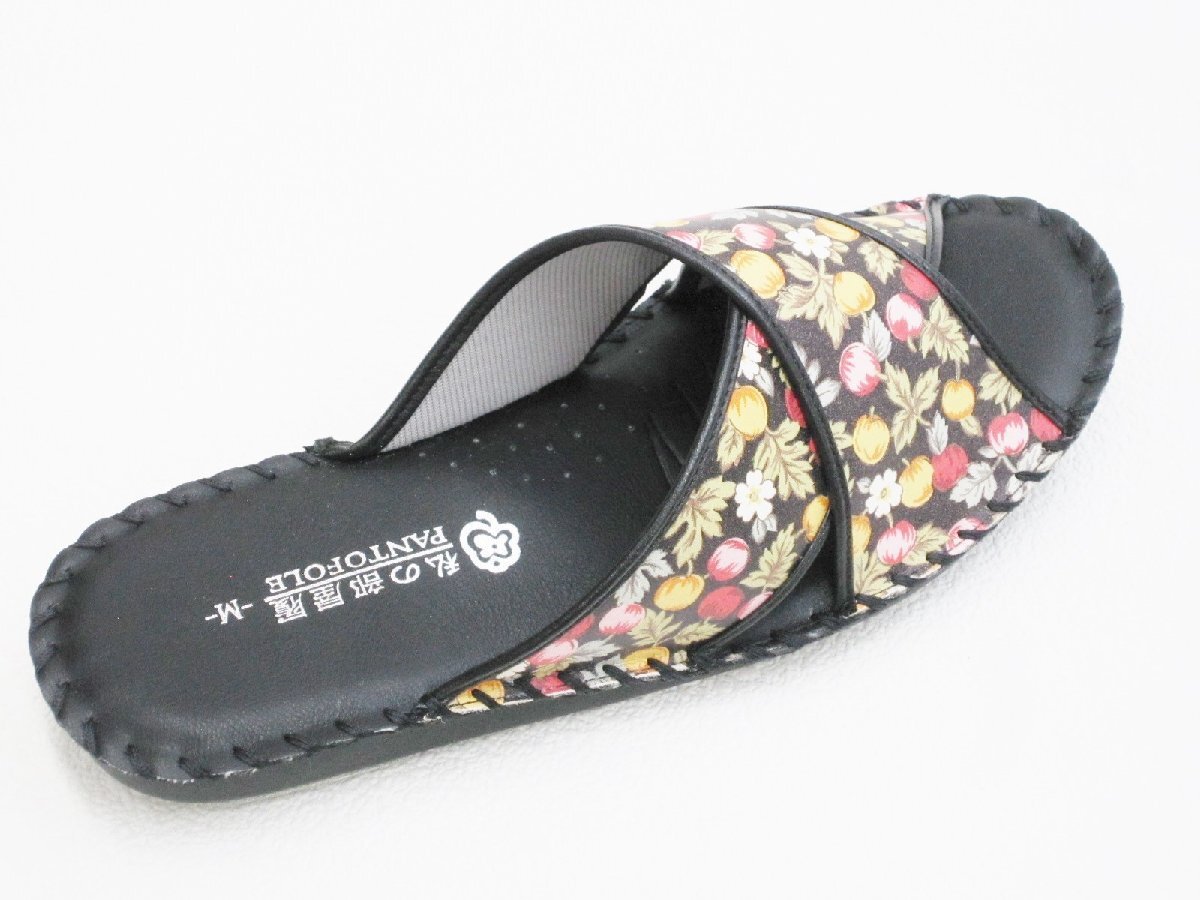 ★36%OFF~ Pansy パンジー 私の部屋履パントフォーレ 抗菌ガード 合皮タイプ【婦人 レディース】Laスリッパ 黒 23.5cm/M 9セ_画像5