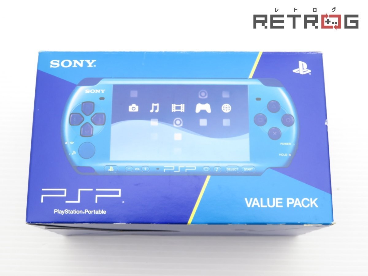 【箱付き】【動(dòng)作品】PSP本體 バリューパック（PSP-3000/スカイブルー/マリンブルー） PSP