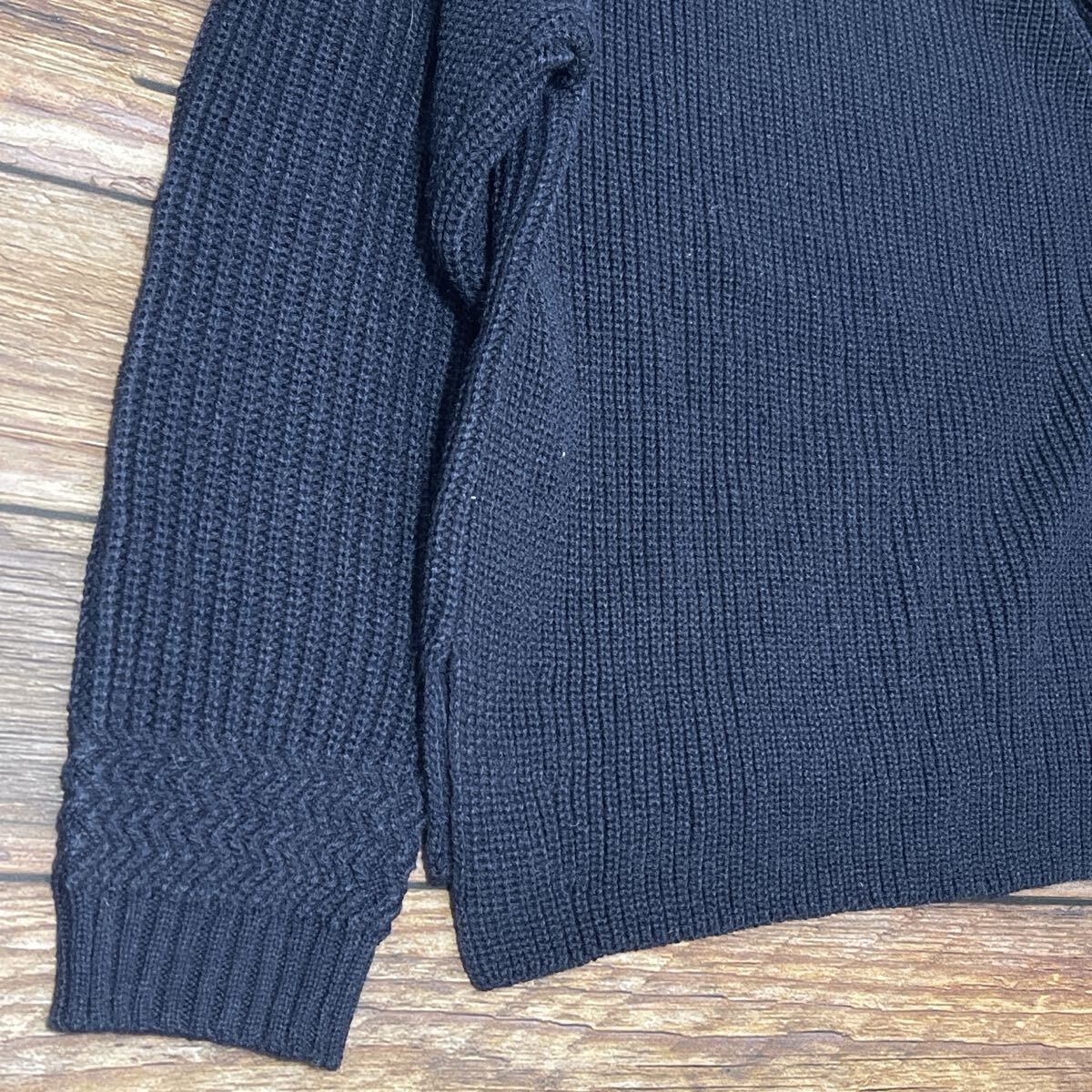 新品 未使用 ikka イッカ ニット トップス セーター 長袖 ウール ゆったり 大きめ レディース 防寒 冬 ナチュラル シンプル ネイビー L_画像7