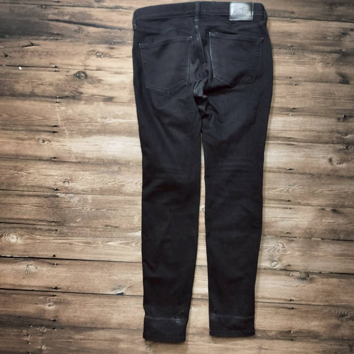 ストレッチ HOLLISTER ホリスター レディース デニムパンツ ジーンズ スーパースキニー ブラック XLサイズ LL カリフォルニア カジュアル_画像5