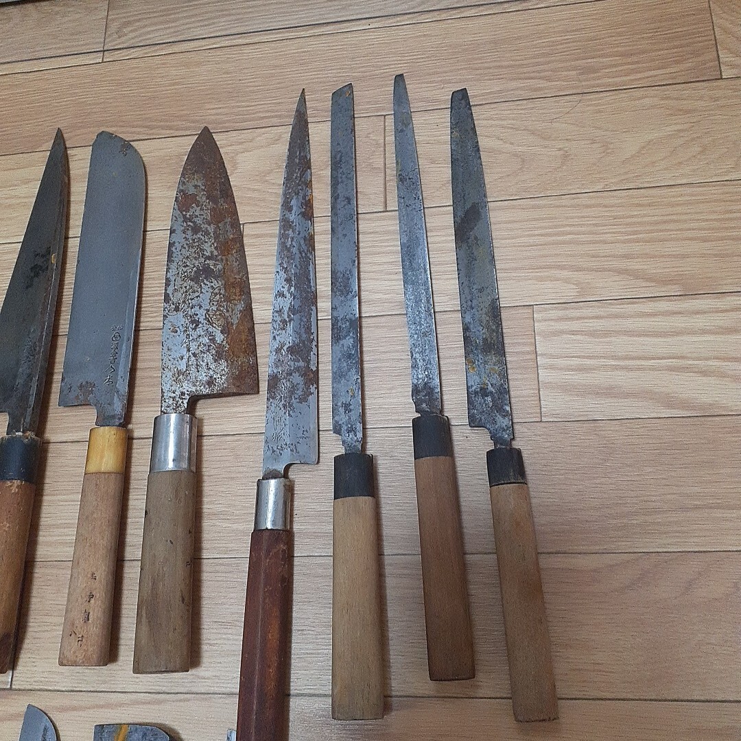 京都蔵出し 刃物 調(diào)理器具 和包丁 刺身包丁 出刃包丁など　大量まとめ　有次　源金久　源金吉　八木　堺憲司　堺包丁 16點　希少 料亭 三徳
