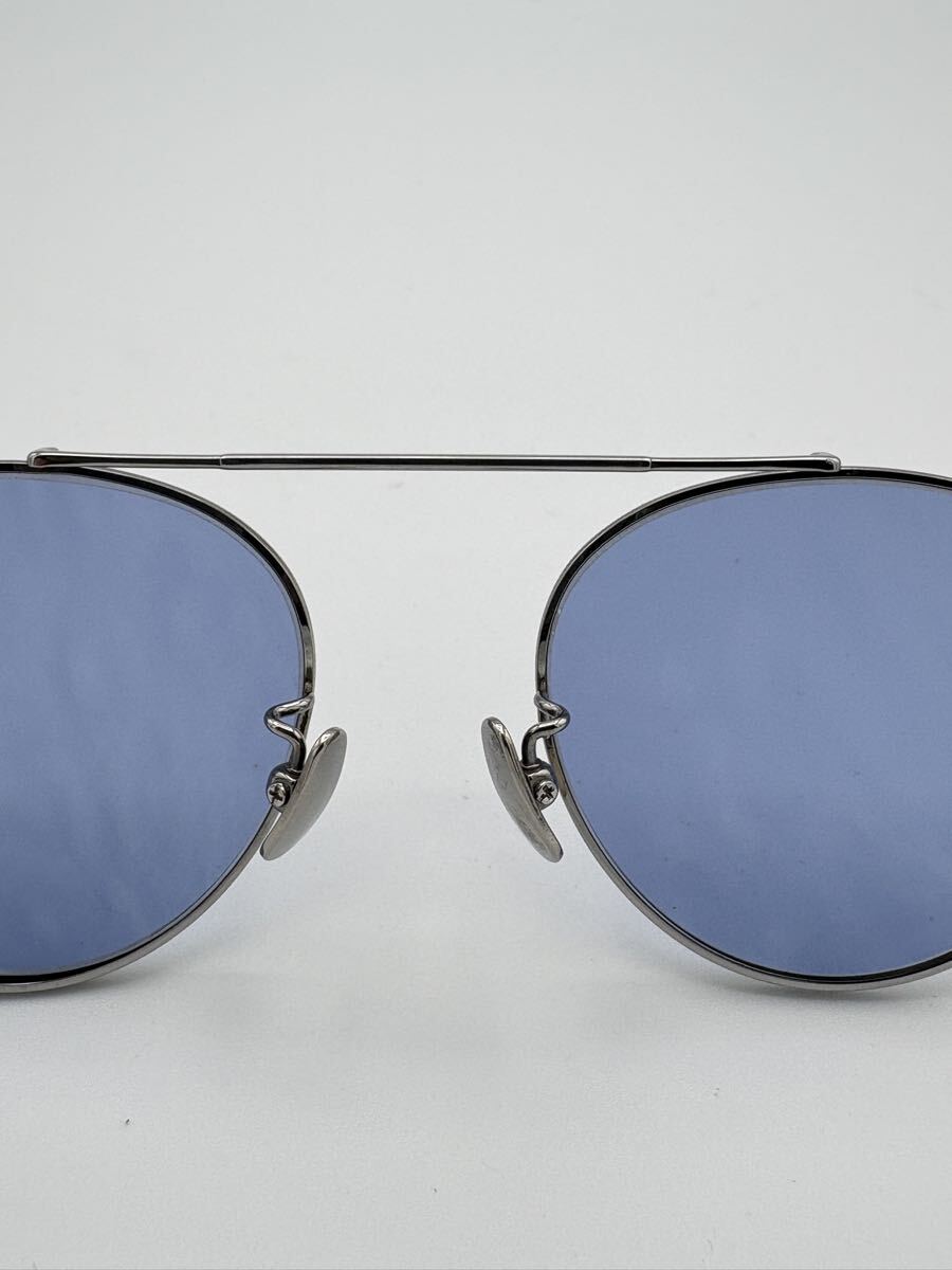 【美品】ayame アヤメ tunnel ハイブリッジ ボストン シルバー サングラス 軽量 チタン製 アイヴァン BJ 金子 ジンズ 鯖江製_画像6
