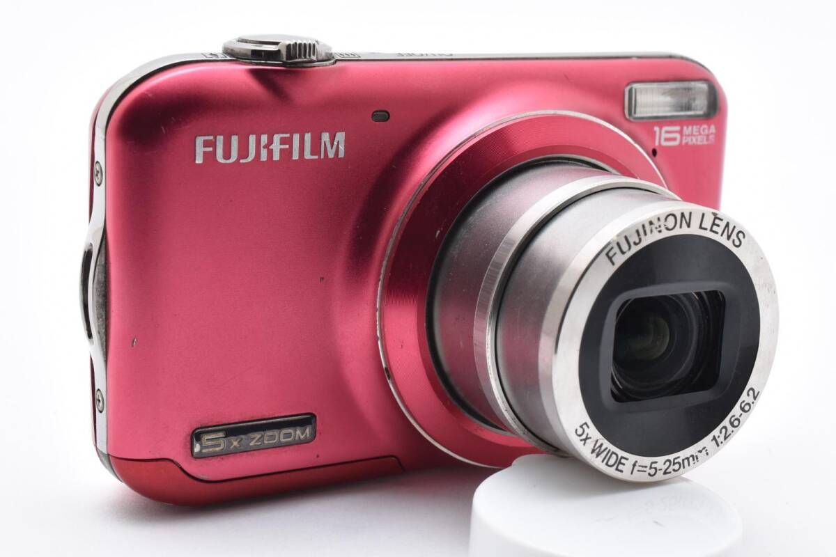 【動作良好！】FUJIFILM FinePix JX400 レッド 軽量コンパクトで初心者でも安心