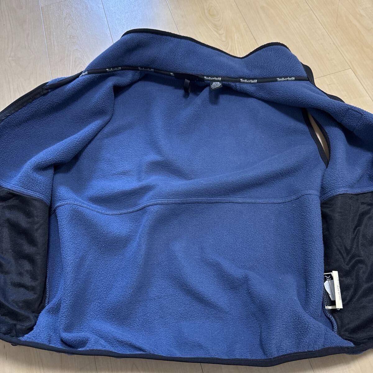 Timberland ティンバーランド ティンバ フリース ベスト 羽織り アウター アウトドア ブルー系 メンズ M PERFORMANCE 1円? 古著