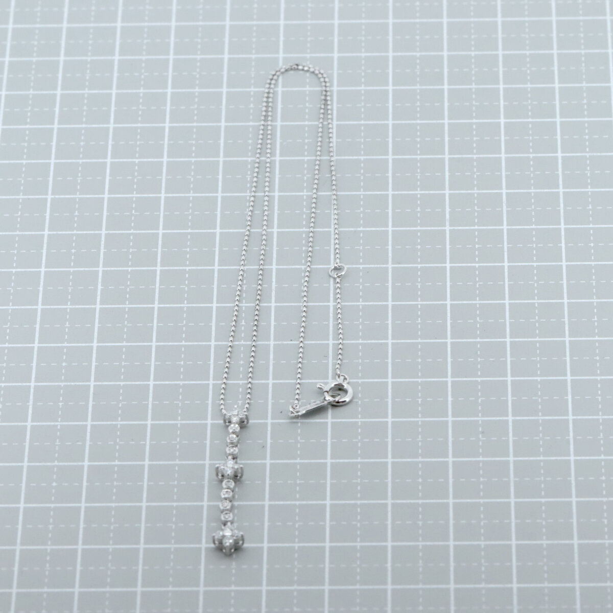  Vendome Aoyama бриллиантовое колье 0.22ct K18WG(18 золотой белое золото ) ломбард лот 