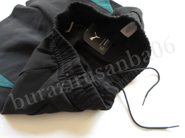 US/M 日本L相当◆未使用 PUMA プーマ × メルセデス ベンツ コラボ スウェット ハーフパンツ 上質な風合い メルセデスAMG 599611 ブラック_画像7