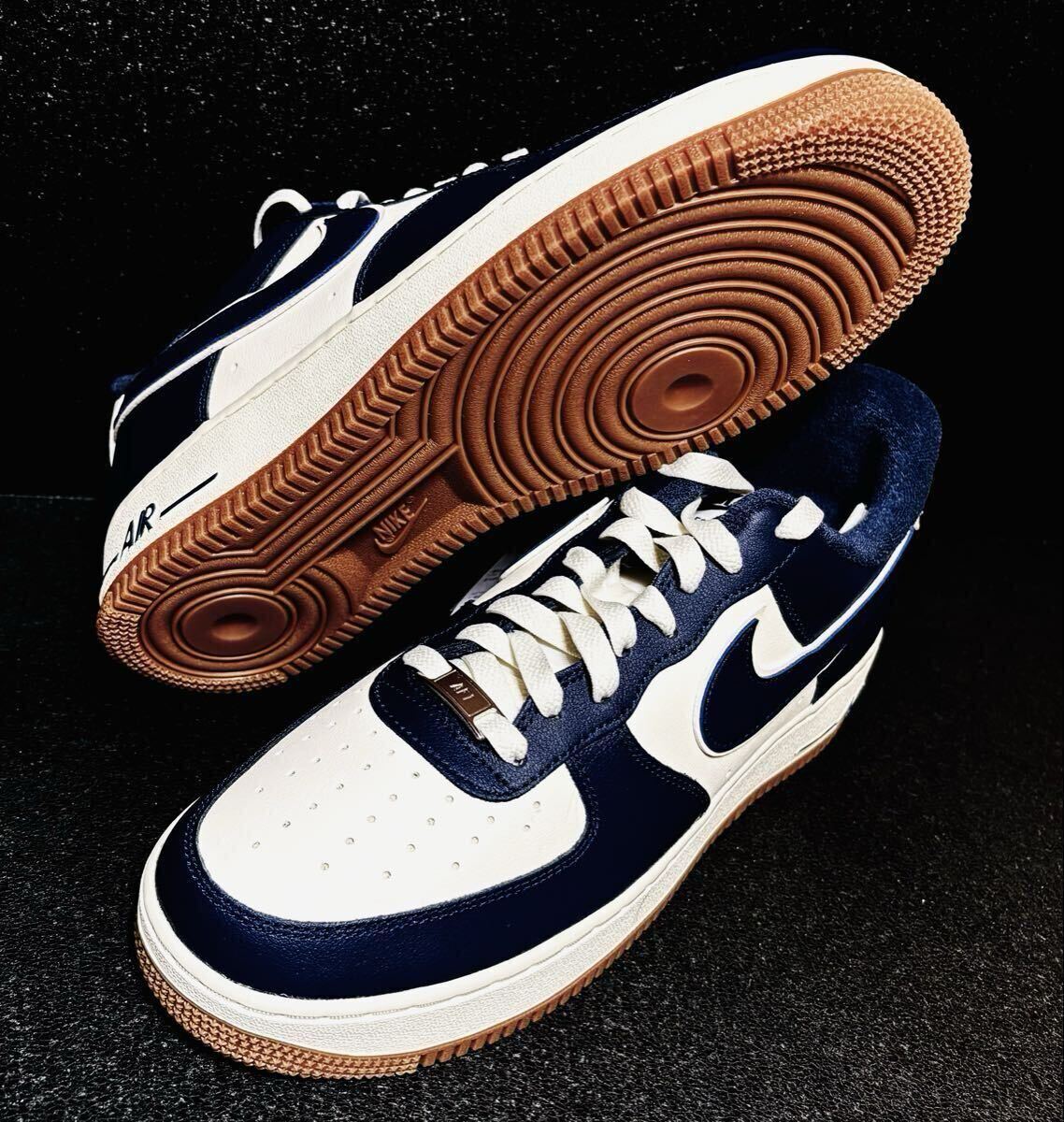 ☆送料込■新品28.0cm■ナイキ エア フォース 1 07 LV8 SAIL/MIDNIGHT NAVY/GUM MED BROWN ミッドナイトネイビー【定価.16500円】_画像8