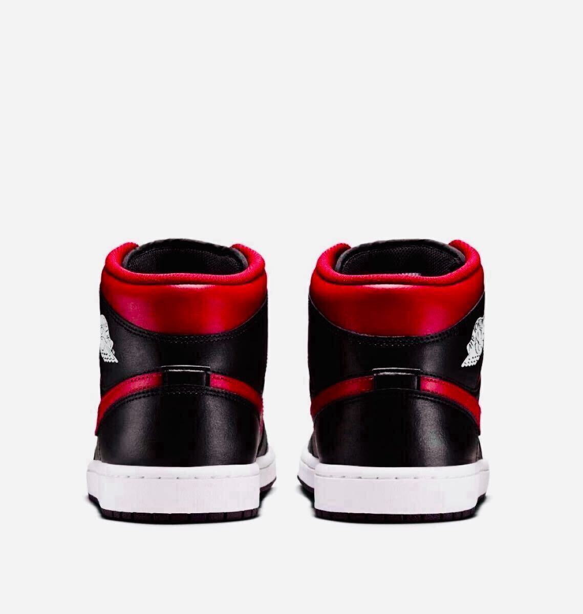 ☆送料込■新品28.5cm■ナイキ エア ジョーダン１MID ブラック/サミットホワイト/バーシティレッドAIR JORDAN 1 【定価.18700円】_画像5