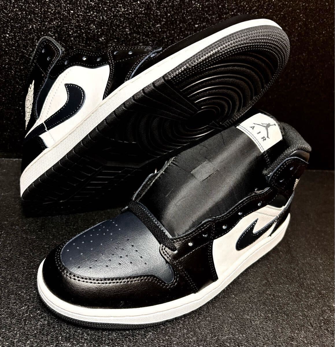 ☆送料込■新品27.0cm■ナイキ エア ジョーダン１MID ブラック/サミットホワイト/オフノワール AIR JORDAN 1 【定価.18700円】_画像10