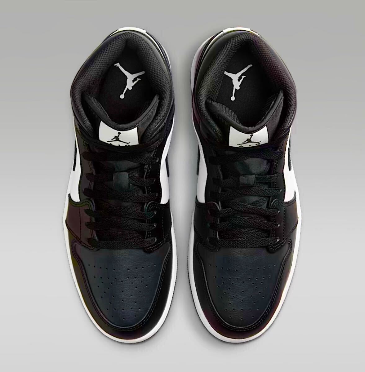 ☆送料込■新品27.0cm■ナイキ エア ジョーダン１MID ブラック/サミットホワイト/オフノワール AIR JORDAN 1 【定価.18700円】_画像4