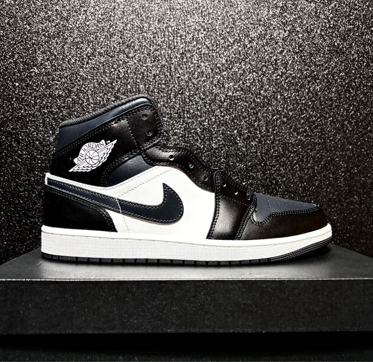 ☆送料込■新品27.0cm■ナイキ エア ジョーダン１MID ブラック/サミットホワイト/オフノワール AIR JORDAN 1 【定価.18700円】_画像8