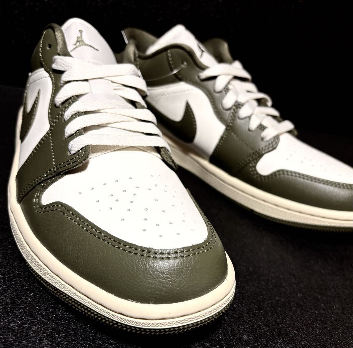 ☆送料込■新品26.0cm■ナイキ エア ジョーダン１LOW セイル/ココナッツミルク/ミディアムオリーブAIR JORDAN 1 【定価.16500円】_画像5