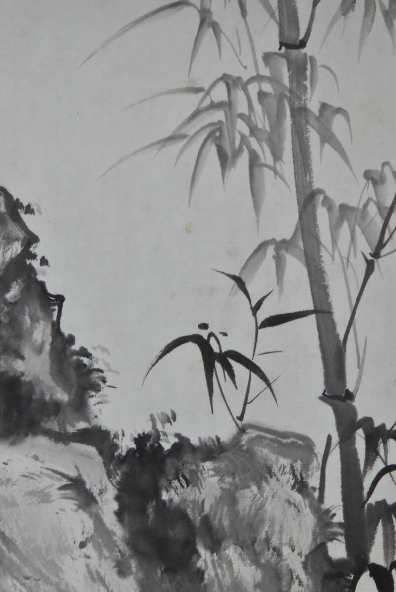 ☆ 中国国画 収蔵品 承徳 作 水墨画 紙 サイズ約26ｃｍx99ｃｍ 肉筆真作 絵のみ シミ、傷等あり 同梱発送できます☆ 送料一律1500円_画像4