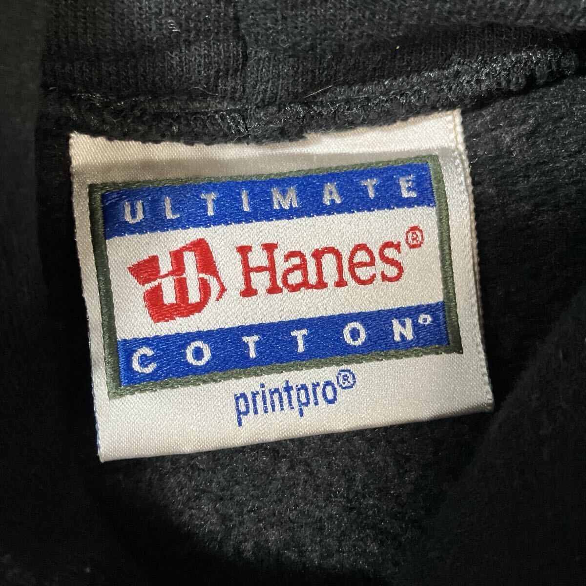 Hanse製 00s スウェット パーカー フーディ プルオーバーパーカー ブラック黒 2XL ビッグシルエット ビッグサイズ やや肉厚生地 _画像6