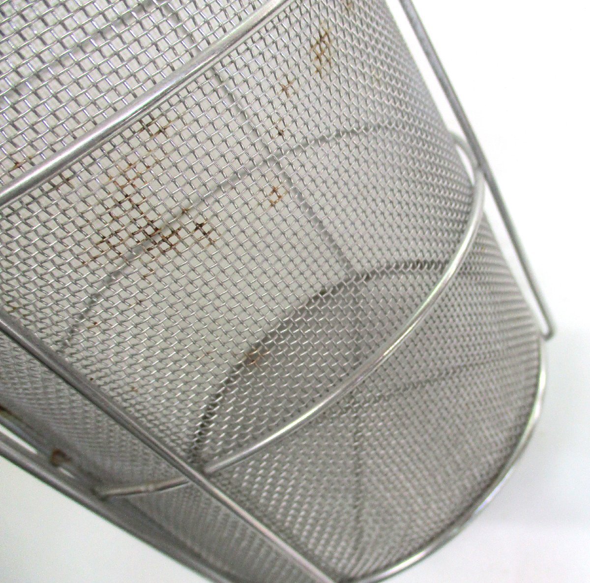 スパゲティ揚 木柄 小2個スパゲティてぼ パスタてぼ 湯切り 業務用 柄長190 18－8ステンレス 中古 101560 ★_画像8