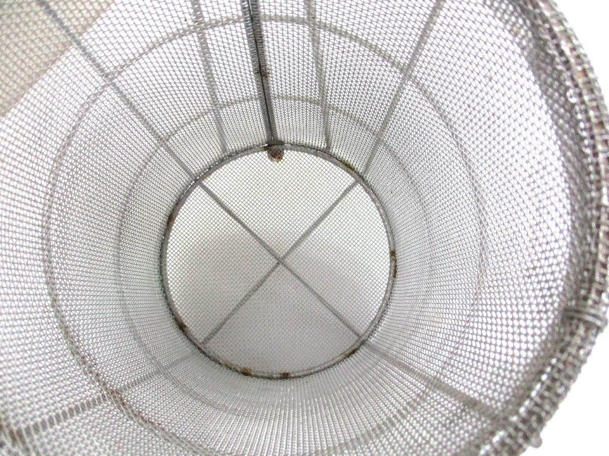 スパゲティ揚 木柄 小2個スパゲティてぼ パスタてぼ 湯切り 業務用 柄長190 18－8ステンレス 中古 101560 ★_画像6