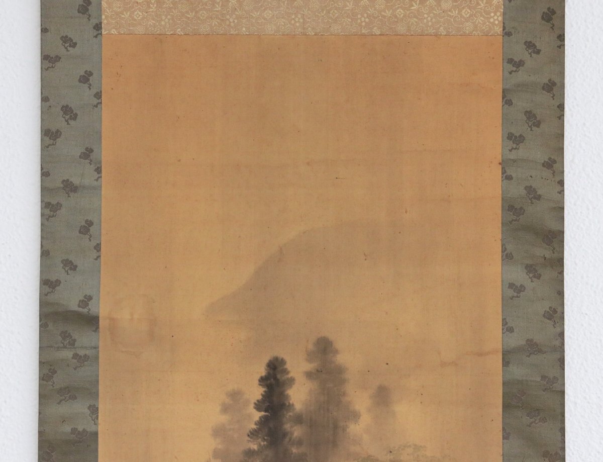 【真作】『田中頼璋』川端玉堂門下「滝」絹本軸装　掛軸　書画　水墨画　日本画　日本美術品_画像5